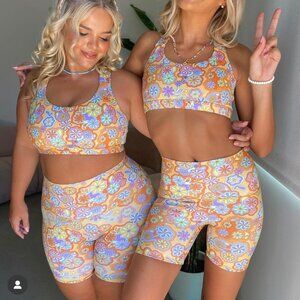 Moana Smile Club - Small Flower Bike Short + Sporty Spice Top [LIMITED RELEASE]